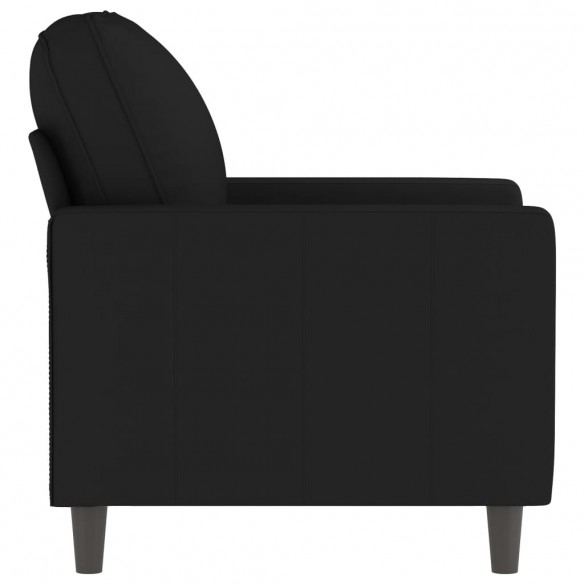 Fauteuil Noir 60 cm Velours