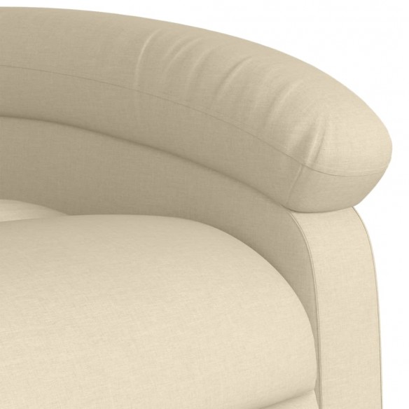 Fauteuil inclinable électrique Crème Tissu