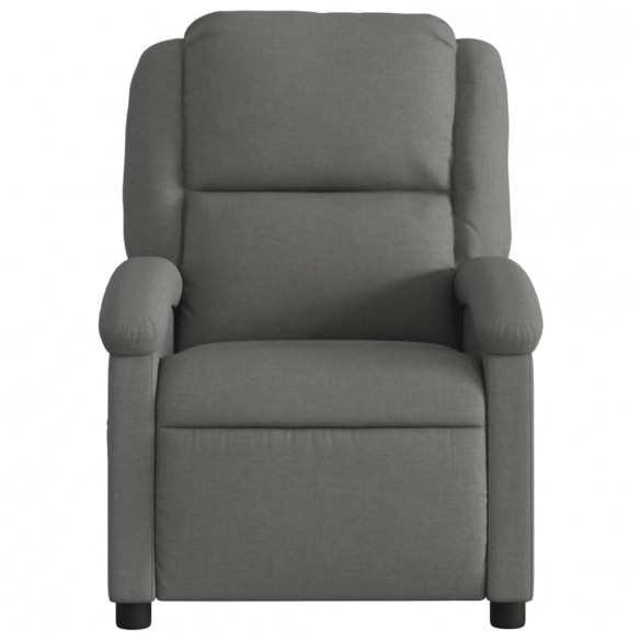 Fauteuil inclinable de massage électrique gris foncé tissu