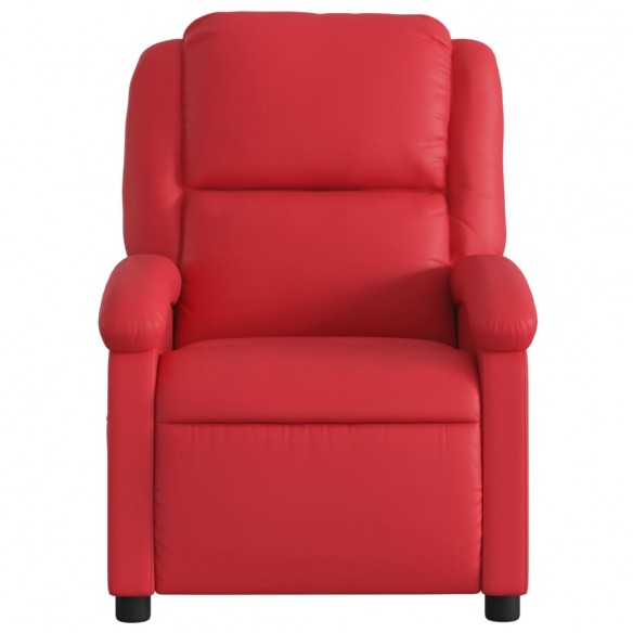 Fauteuil inclinable électrique Rouge Similicuir