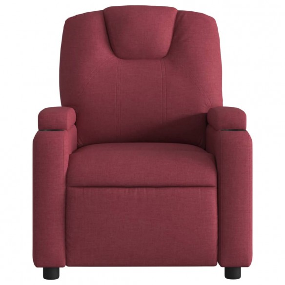 Fauteuil de massage inclinable électrique Rouge bordeaux Tissu