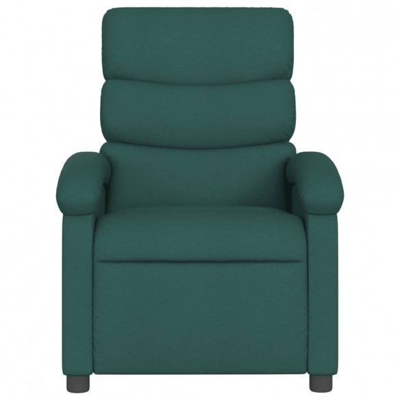 Fauteuil inclinable électrique Vert foncé Tissu