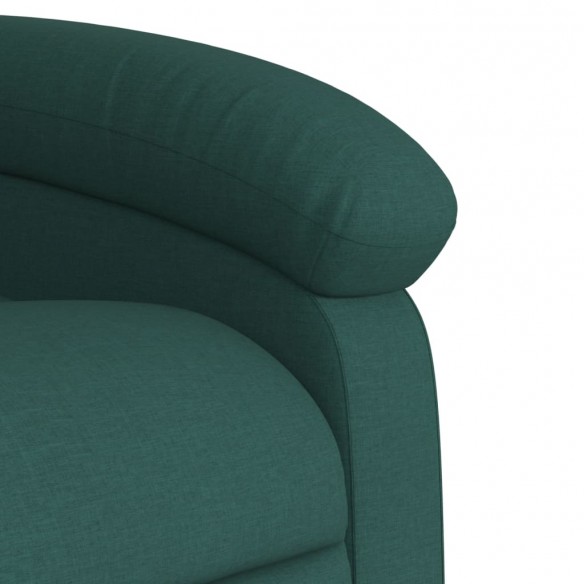 Fauteuil inclinable électrique Vert foncé Tissu