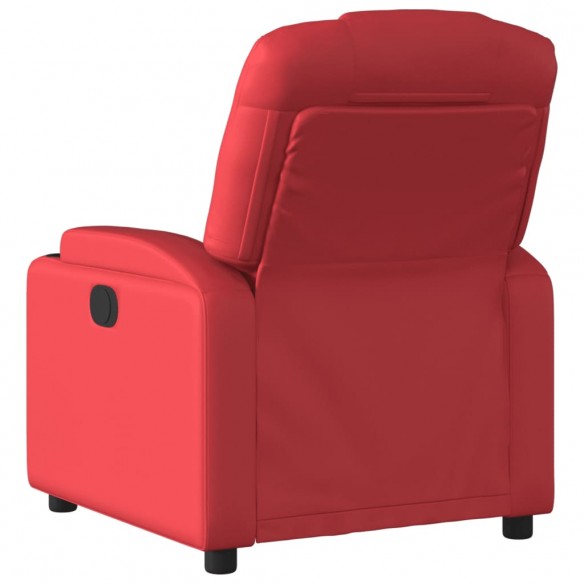 Fauteuil inclinable électrique Rouge Similicuir