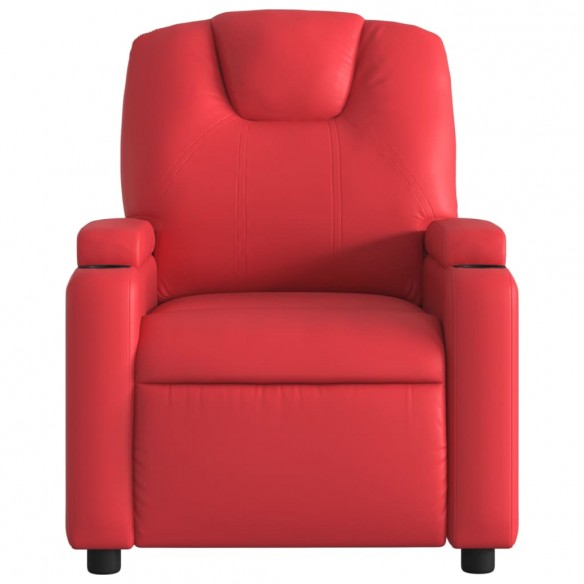 Fauteuil inclinable électrique Rouge Similicuir