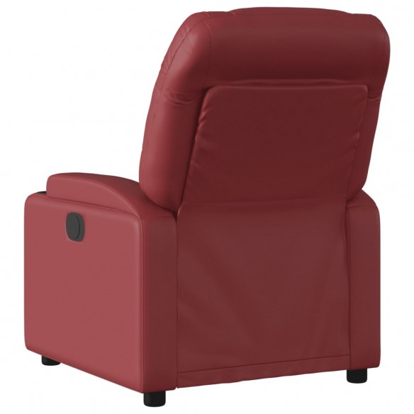 Fauteuil de massage inclinable électrique rouge bordeaux