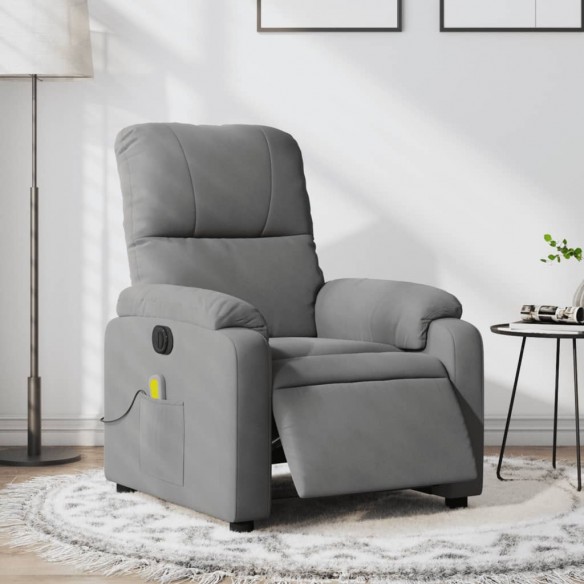 Fauteuil inclinable de massage électrique gris foncé