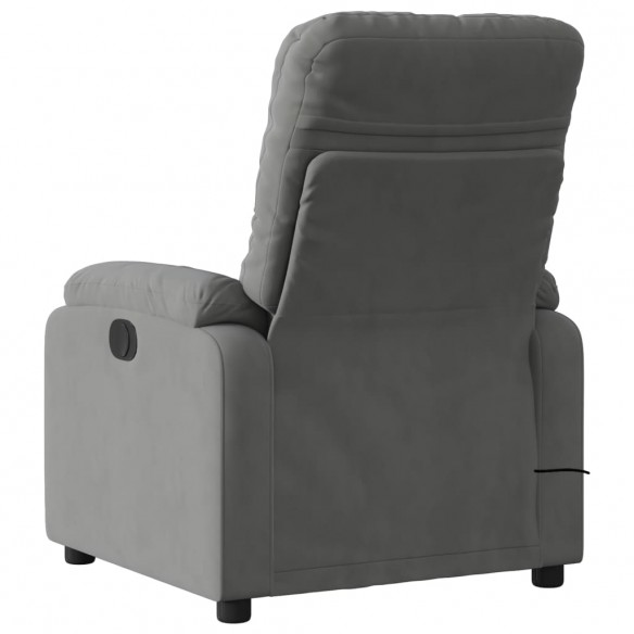 Fauteuil inclinable de massage électrique gris foncé