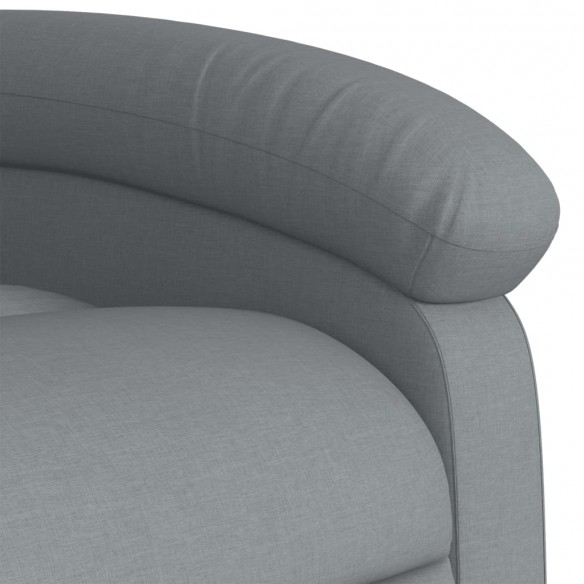 Fauteuil inclinable électrique Gris clair Tissu