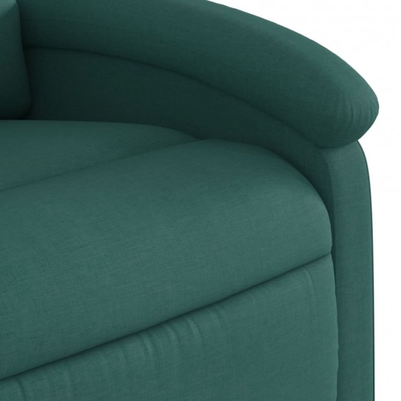 Fauteuil de massage inclinable électrique Vert foncé Tissu