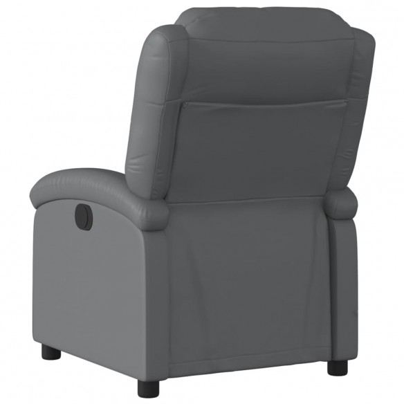 Fauteuil de massage inclinable électrique gris similicuir