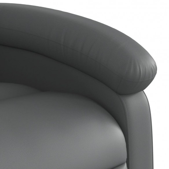 Fauteuil de massage inclinable électrique gris similicuir