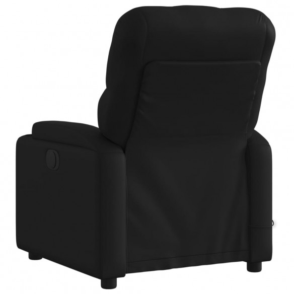 Fauteuil de massage inclinable électrique noir similicuir