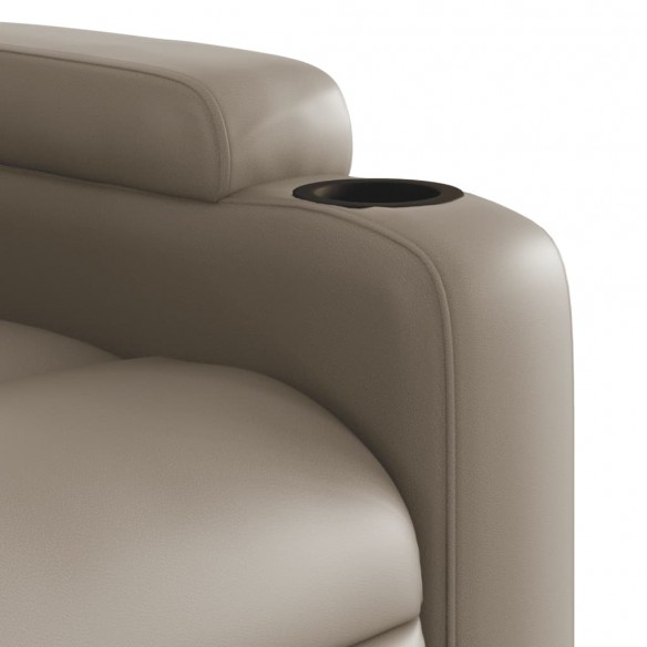 Fauteuil de massage inclinable électrique cappuccino similicuir