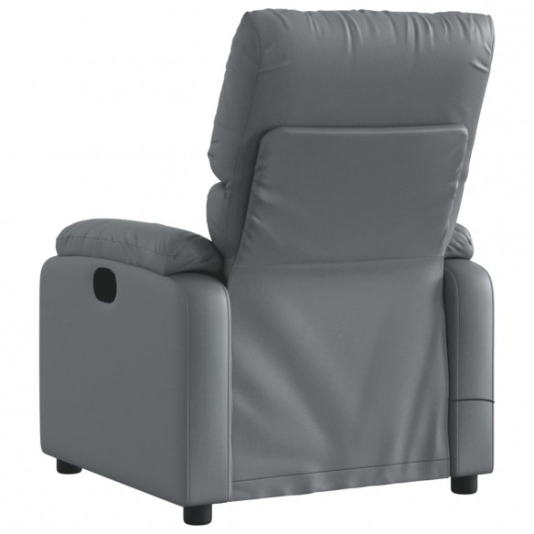 Fauteuil de massage inclinable électrique gris similicuir