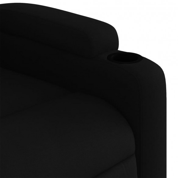 Fauteuil inclinable électrique Noir Tissu