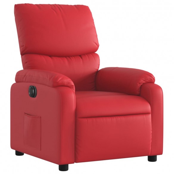 Fauteuil inclinable électrique Rouge Similicuir