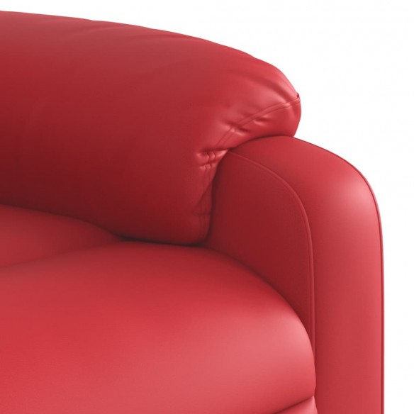 Fauteuil inclinable électrique Rouge Similicuir