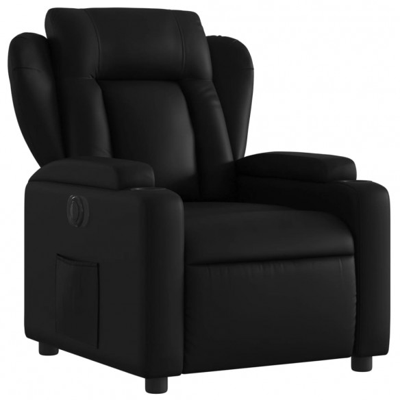 Fauteuil inclinable électrique Noir Similicuir