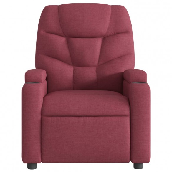 Fauteuil de massage inclinable électrique Rouge bordeaux Tissu