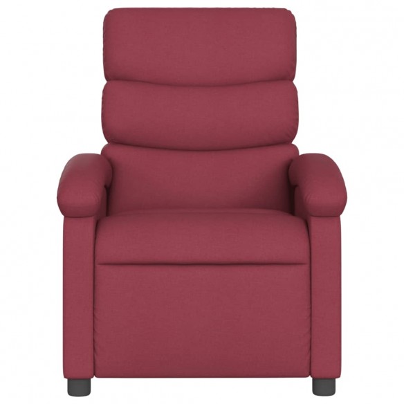 Fauteuil de massage inclinable électrique Rouge bordeaux Tissu