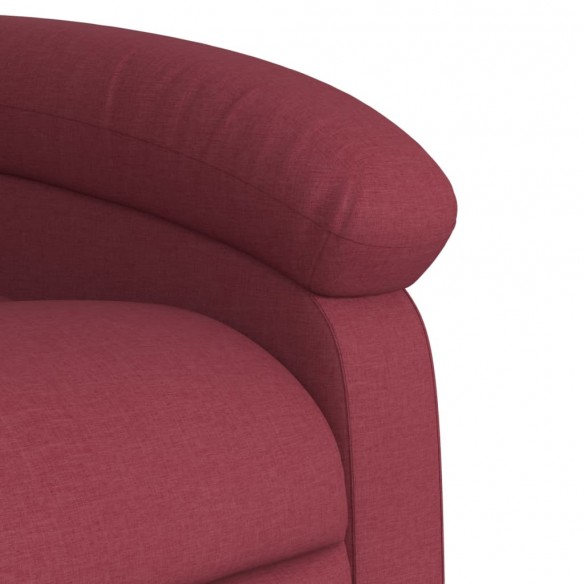 Fauteuil de massage inclinable électrique Rouge bordeaux Tissu