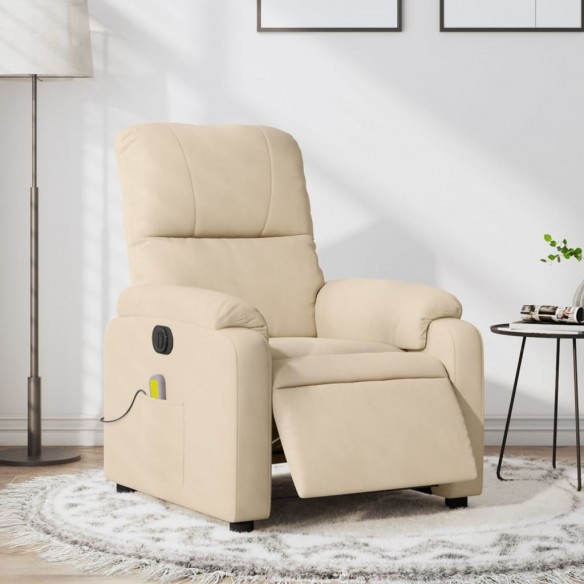 Fauteuil inclinable de massage électrique crème