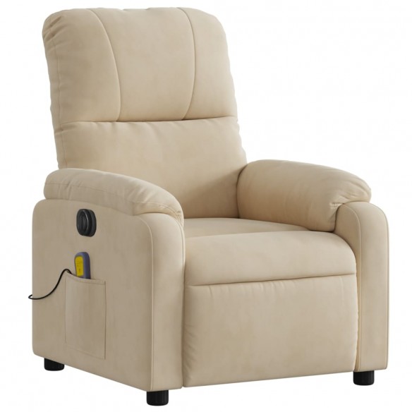 Fauteuil inclinable de massage électrique crème