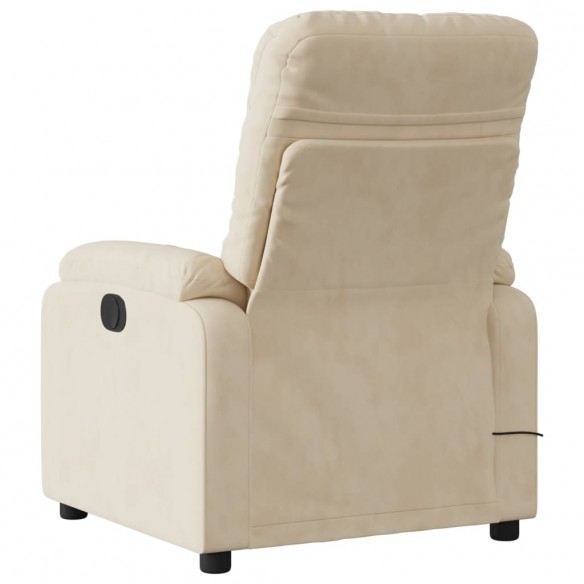 Fauteuil inclinable de massage électrique crème