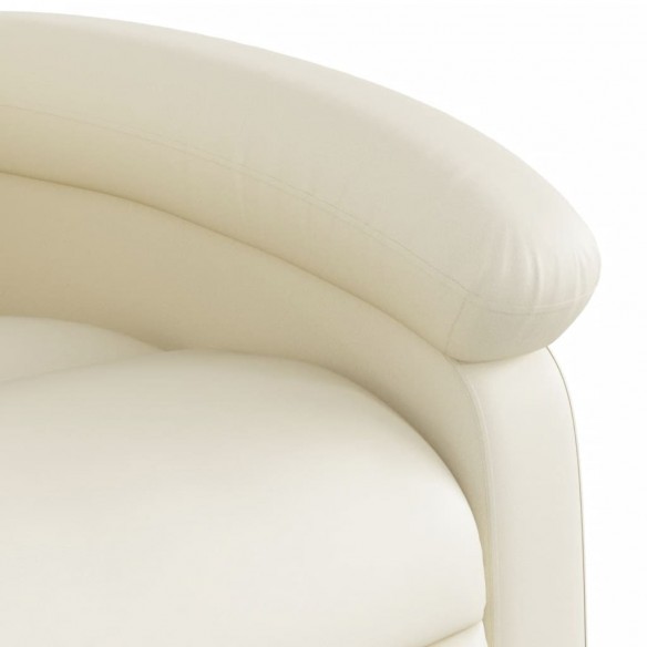 Fauteuil de massage inclinable électrique crème similicuir