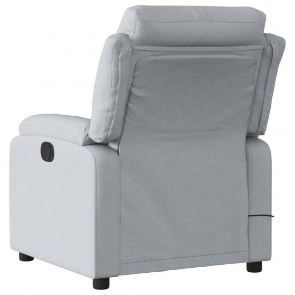 Fauteuil de massage inclinable Gris clair Tissu