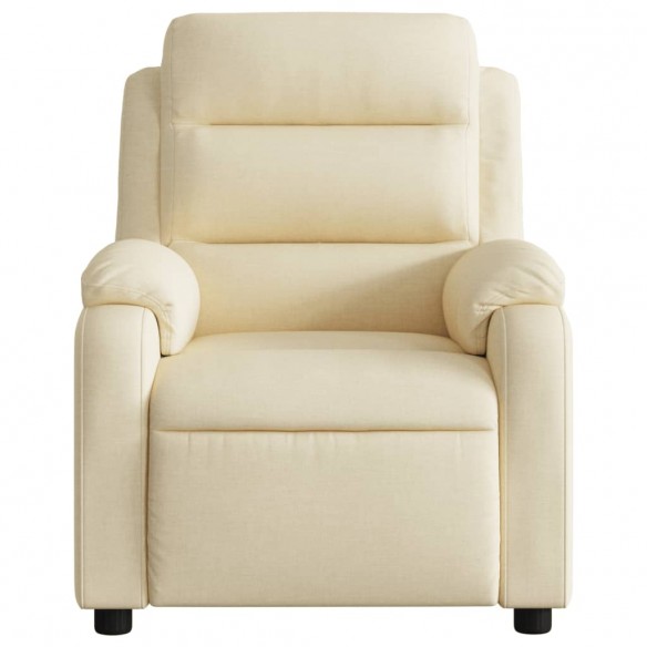 Fauteuil de massage inclinable Crème Tissu