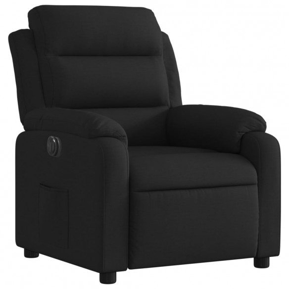 Fauteuil inclinable électrique Noir Tissu