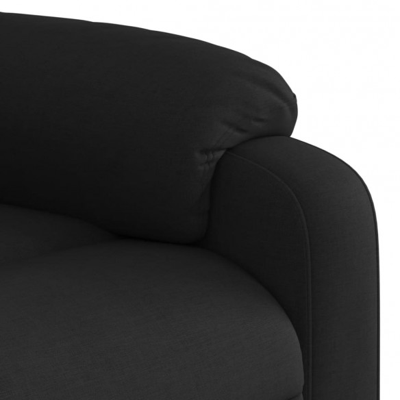 Fauteuil inclinable électrique Noir Tissu