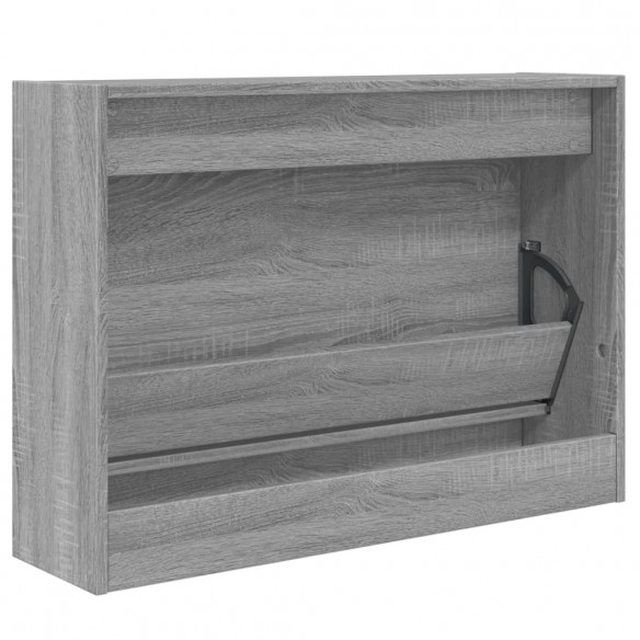 Armoire à chaussures sonoma gris 80x21x57 cm bois d'ingénierie