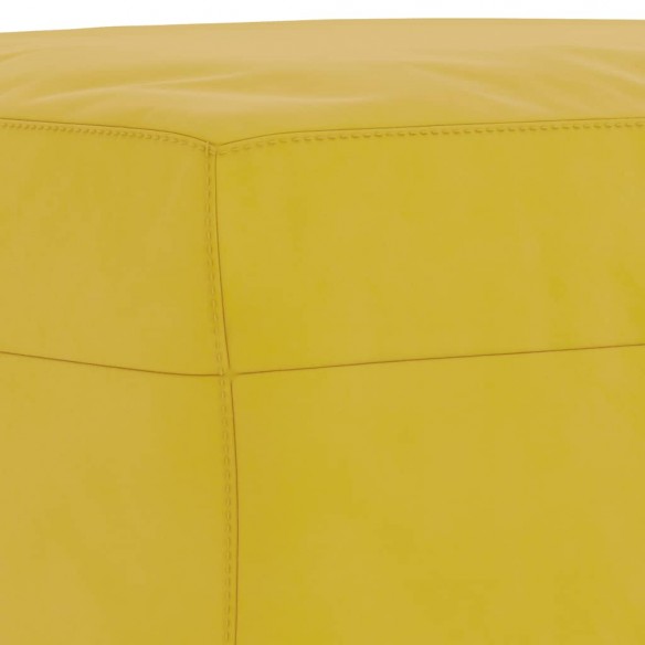 Ensemble de canapés 3 pcs avec coussins Jaune Velours