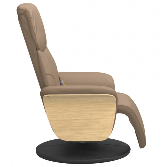 Fauteuil inclinable de massage repose-pieds cappuccino