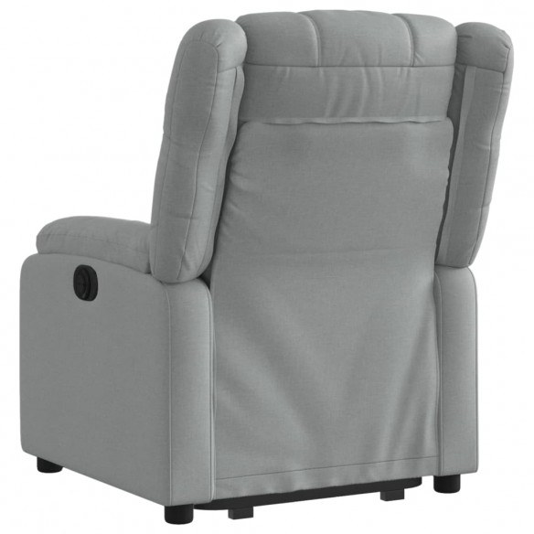 Fauteuil inclinable électrique gris clair tissu