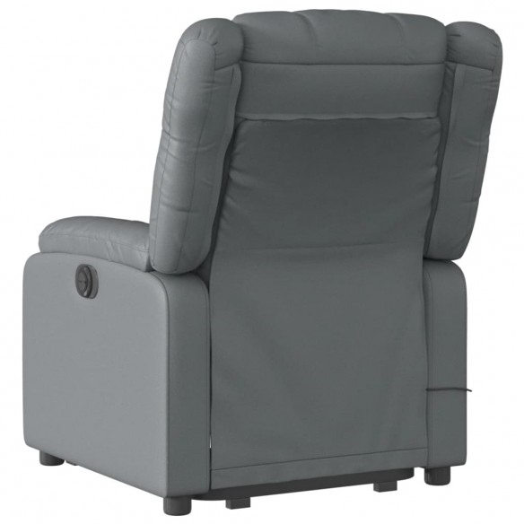 Fauteuil inclinable de massage électrique gris similicuir