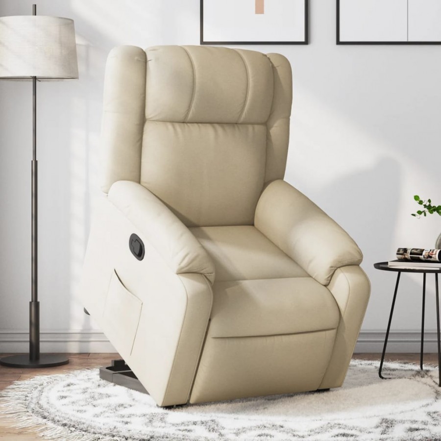 Fauteuil inclinable Crème Tissu