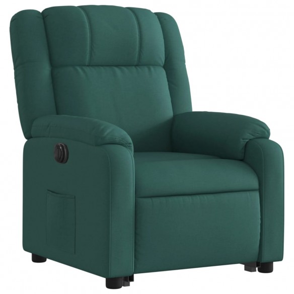 Fauteuil inclinable électrique vert foncé tissu