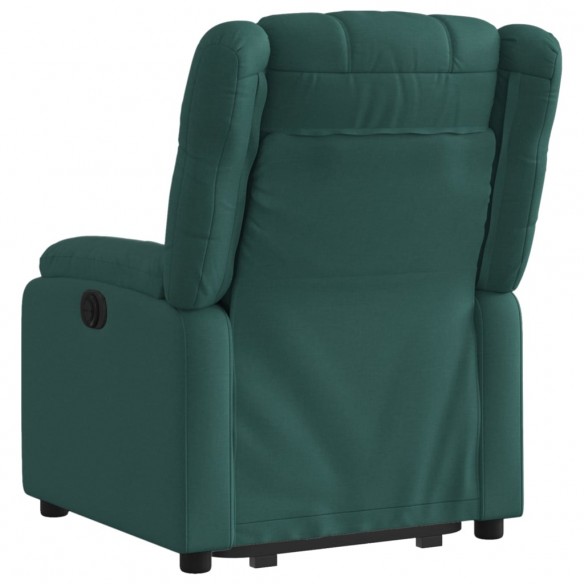 Fauteuil inclinable électrique vert foncé tissu