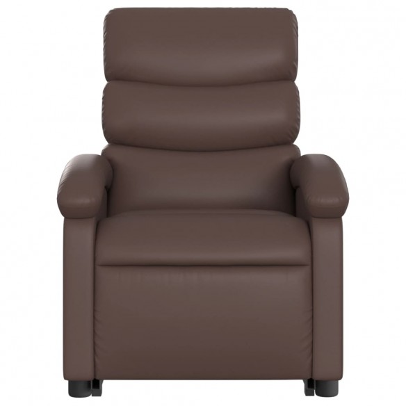 Fauteuil inclinable de massage électrique marron similicuir