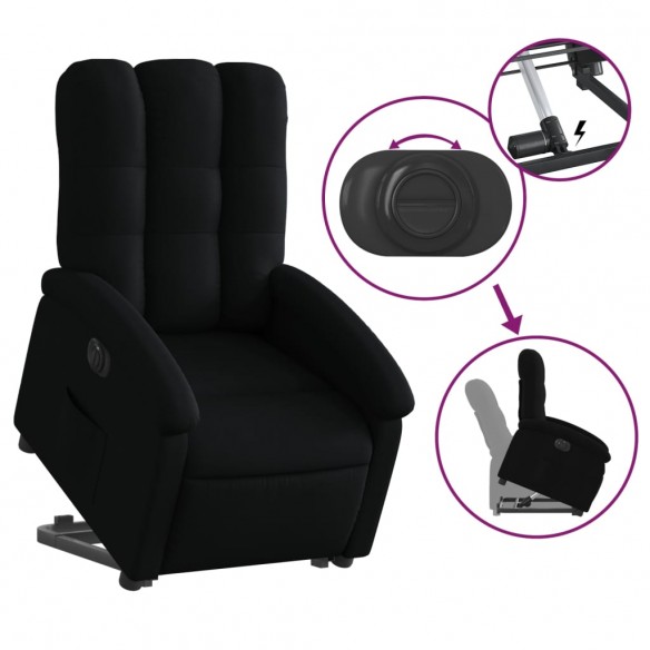 Fauteuil inclinable électrique noir tissu