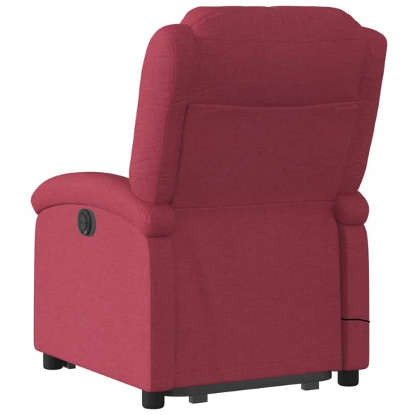 Fauteuil inclinable de massage Rouge bordeaux Tissu