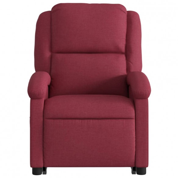 Fauteuil inclinable de massage Rouge bordeaux Tissu