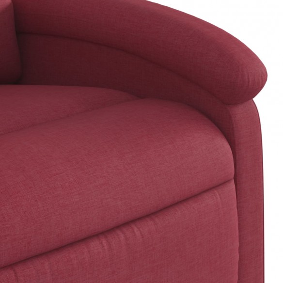 Fauteuil inclinable de massage Rouge bordeaux Tissu