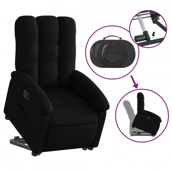 Fauteuil inclinable noir tissu