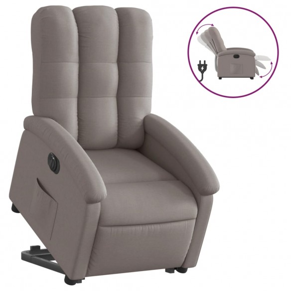 Fauteuil inclinable électrique taupe tissu