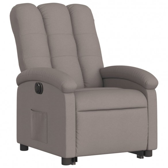 Fauteuil inclinable électrique taupe tissu